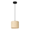 Hanglamp aan kabel RATTAN 1xE27/60W/230V Ø 18 cm rotan
