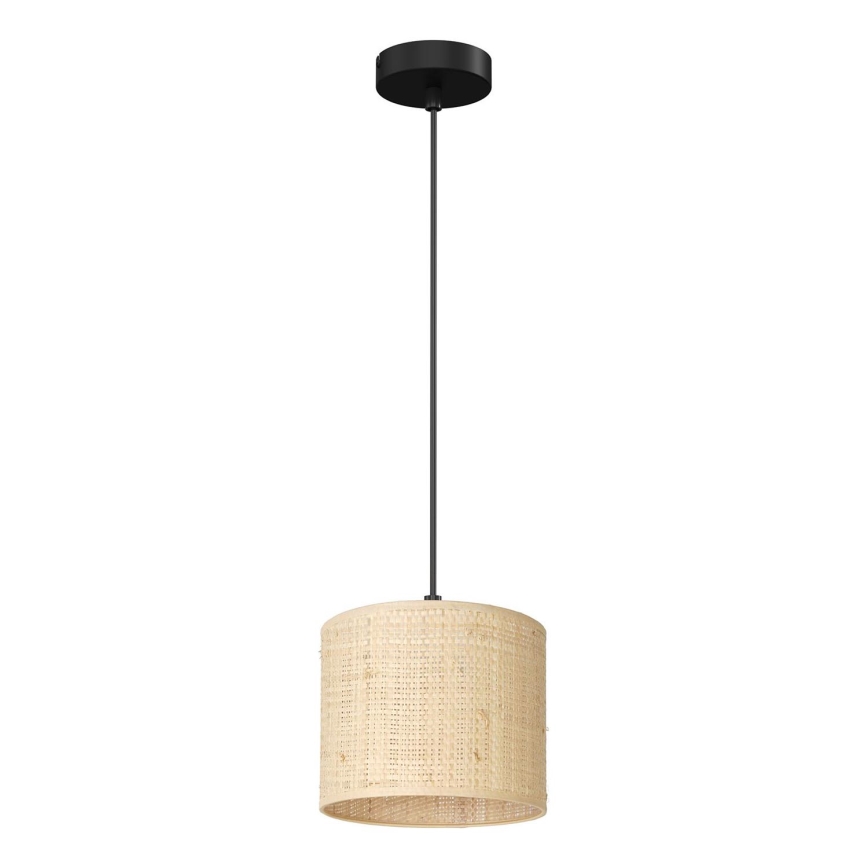 Hanglamp aan kabel RATTAN 1xE27/60W/230V Ø 18 cm rotan