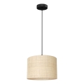 Hanglamp aan kabel RATTAN 1xE27/60W/230V Ø 25 cm rotan