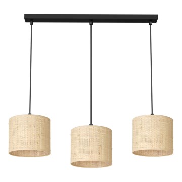Hanglamp aan kabel RATTAN 3xE27/60W/230V rotan