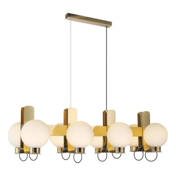 Hanglamp aan kabel REGGIO 8xE27/40W/230V goudkleurig