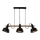Hanglamp aan kabel RENO 3xE27/40W/230V zwart/bruin