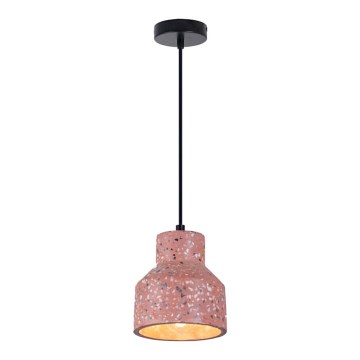 Hanglamp aan kabel RESIN 1xE27/11W/230V roze/zwart