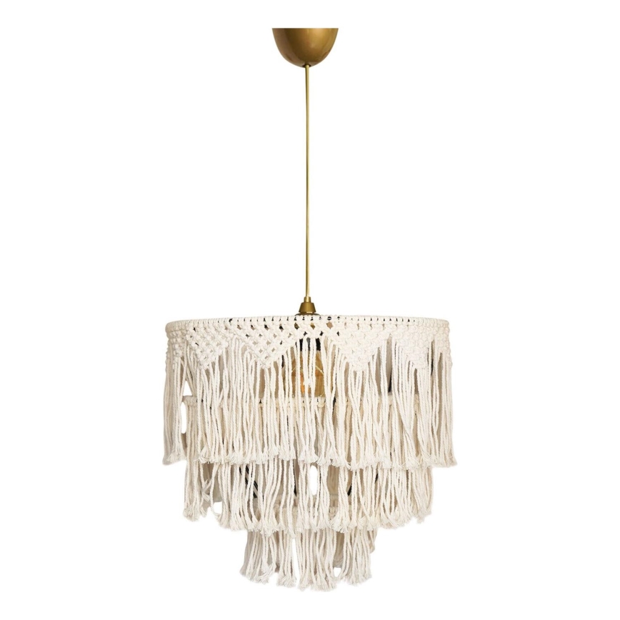 Hanglamp aan kabel RIMINI 1xE27/40W/230V crèmekleurig