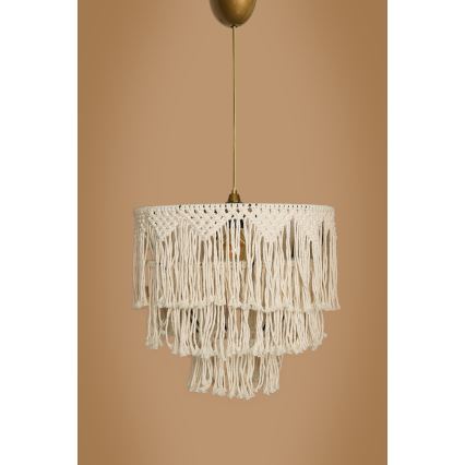 Hanglamp aan kabel RIMINI 1xE27/40W/230V crèmekleurig