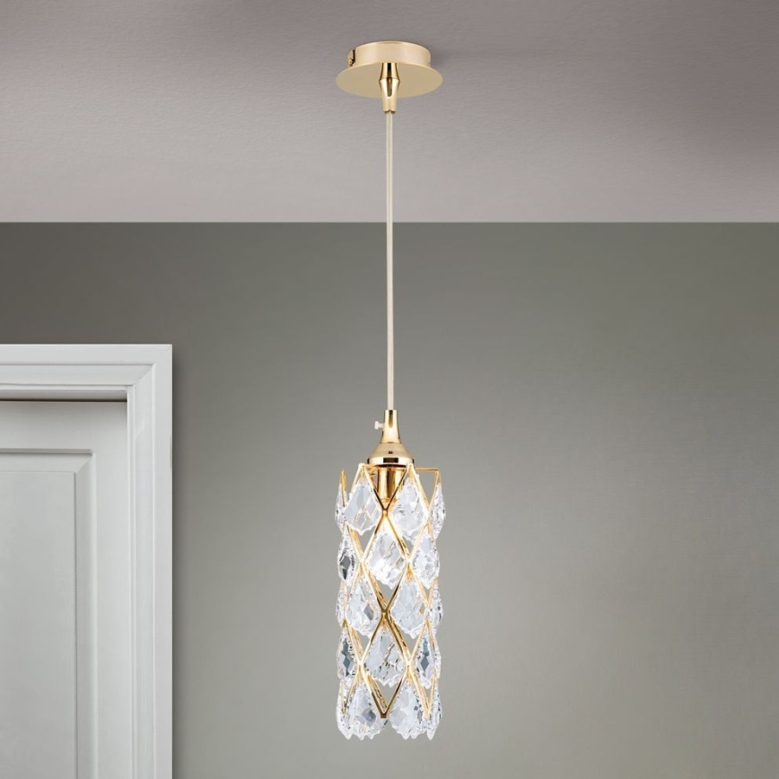 Hanglamp aan kabel RITA 1xG9/40W/230V goudkleurig