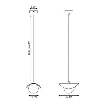 Hanglamp aan kabel RITUAL 1xG9/8W/230V wit