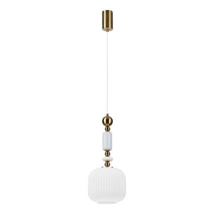 Hanglamp aan kabel ROYAL 1xE27/15W/230V goud/wit