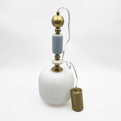 Hanglamp aan kabel ROYAL 1xE27/15W/230V goud/wit
