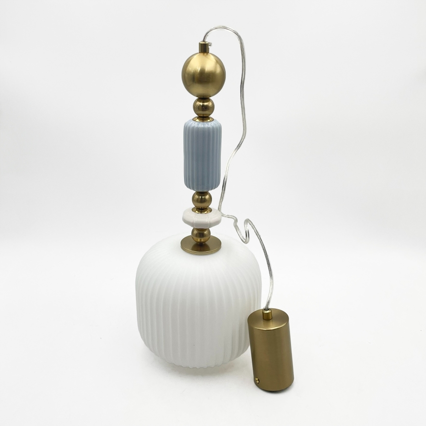 Hanglamp aan kabel ROYAL 1xE27/15W/230V goud/wit