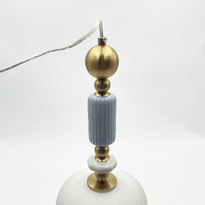 Hanglamp aan kabel ROYAL 1xE27/15W/230V goud/wit