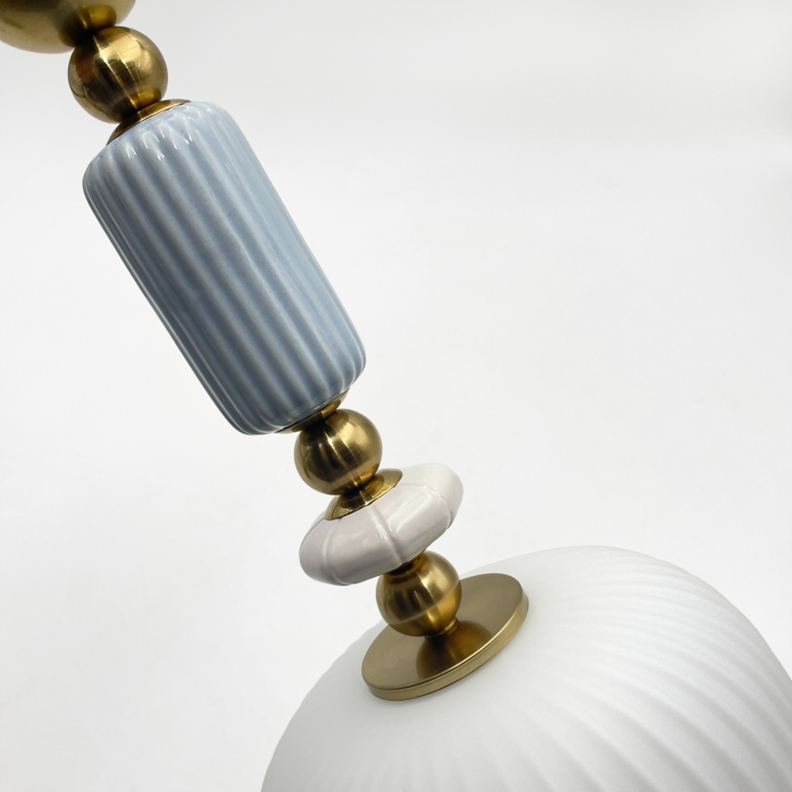 Hanglamp aan kabel ROYAL 1xE27/15W/230V goud/wit