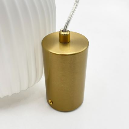 Hanglamp aan kabel ROYAL 1xE27/15W/230V goud/wit