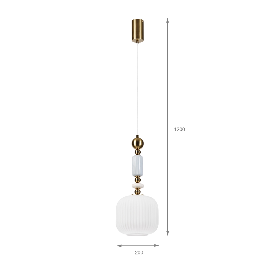 Hanglamp aan kabel ROYAL 1xE27/15W/230V goud/wit
