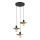 Hanglamp aan kabel SAVANA 3xE27/15W/230V zwart/goud