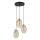 Hanglamp aan kabel SEBO 3xE27/15W/230V zwart/rookbeige