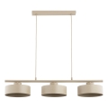 Hanglamp aan kabel SELIA 3xE27/15W/230V beige