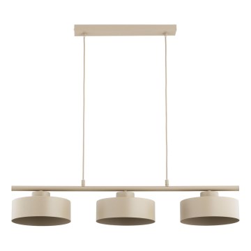 Hanglamp aan kabel SELIA 3xE27/15W/230V beige