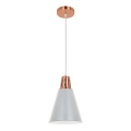 Hanglamp aan kabel SHADE 1xE27/15W/230V koper/grijs