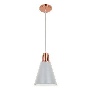 Hanglamp aan kabel SHADE 1xE27/15W/230V koper/grijs