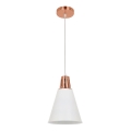 Hanglamp aan kabel SHADE 1xE27/15W/230V koper/wit