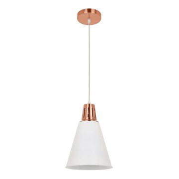 Hanglamp aan kabel SHADE 1xE27/15W/230V koper/wit