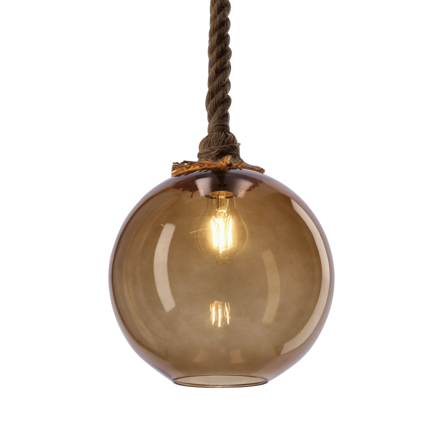 Hanglamp aan kabel SHEDON 1xE27/40W/230V rookbeige