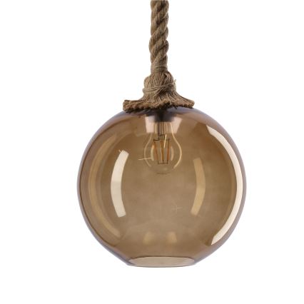 Hanglamp aan kabel SHEDON 1xE27/40W/230V rookbeige