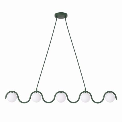 Hanglamp aan kabel SINUS 5xG9/8W/230V groen