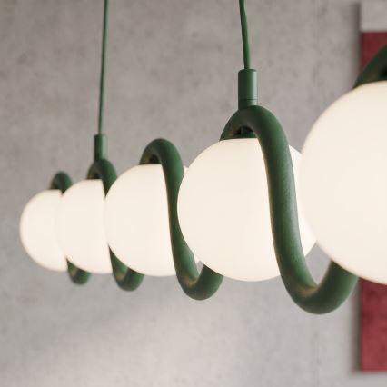 Hanglamp aan kabel SINUS 5xG9/8W/230V groen