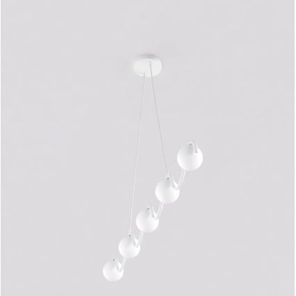 Hanglamp aan kabel SINUS 5xG9/8W/230V wit