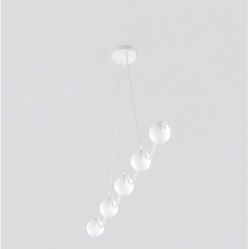 Hanglamp aan kabel SINUS 5xG9/8W/230V wit