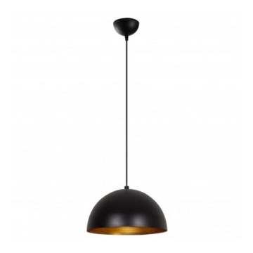 Hanglamp aan kabel SIVANI 1xE27/40W/230V Ø 30 cm zwart/koper