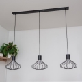 Hanglamp aan kabel SOLANO 3xE27/15W/230V zwart/glanzend chroom