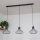 Hanglamp aan kabel SOLANO 3xE27/15W/230V zwart/glanzend chroom