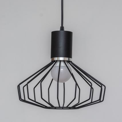 Hanglamp aan kabel SOLANO 3xE27/15W/230V zwart/glanzend chroom
