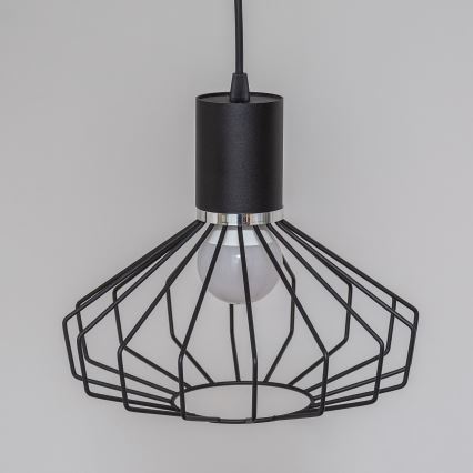 Hanglamp aan kabel SOLANO 3xE27/15W/230V zwart/glanzend chroom