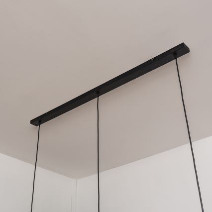 Hanglamp aan kabel SOLANO 3xE27/15W/230V zwart/glanzend chroom