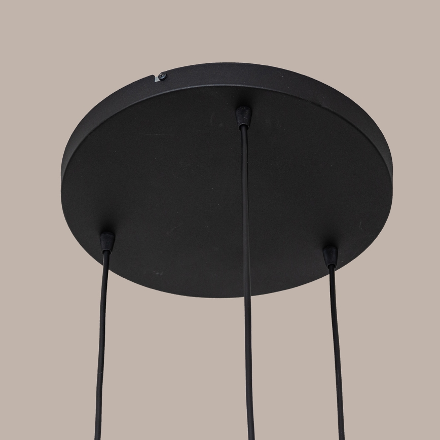 Hanglamp aan kabel SOLANO 3xE27/15W/230V zwart/glanzend chroom