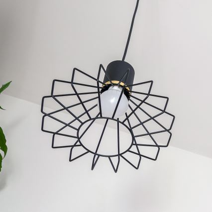 Hanglamp aan kabel SOLANO 3xE27/15W/230V zwart/goud