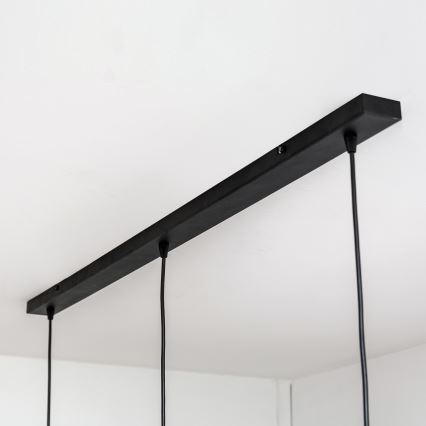 Hanglamp aan kabel SOLANO 3xE27/15W/230V zwart/goud