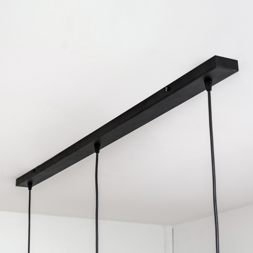 Hanglamp aan kabel SOLANO 3xE27/15W/230V zwart/goud