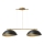 Hanglamp aan kabel SOLAR 2xE27/60W/230V goud