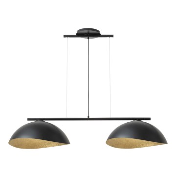 Hanglamp aan kabel SOLAR 2xE27/60W/230V zwart