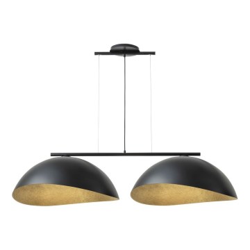Hanglamp aan kabel SOLAR 2xE27/60W/230V zwart