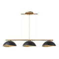 Hanglamp aan kabel SOLAR 3xE27/60W/230V goud