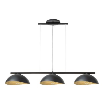Hanglamp aan kabel SOLAR 3xE27/60W/230V zwart