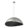 Hanglamp aan kabel SOLARIS 1xE27/60W/230V Ø 48 cm zilver/zwart