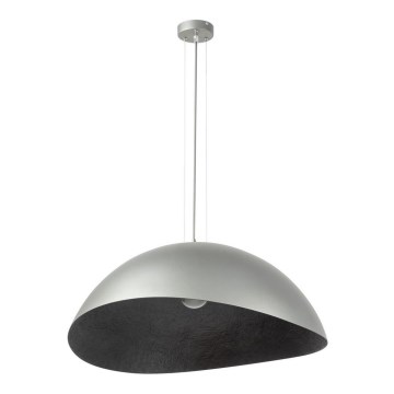 Hanglamp aan kabel SOLARIS 1xE27/60W/230V Ø 69 cm zilver/zwart