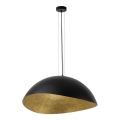 Hanglamp aan kabel SOLARIS 1xE27/60W/230V Ø 69 cm zwart/goud